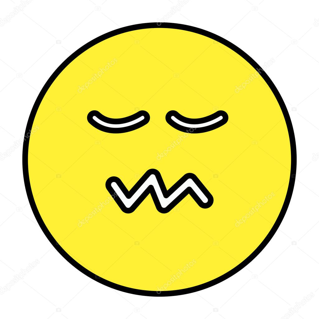 A unique design icon of confounded emoji