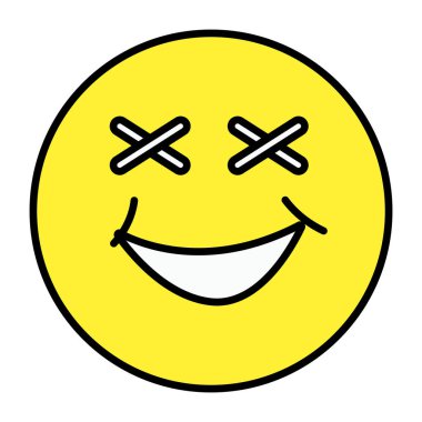 Çarpık bakışların oluşturduğu düzenlenebilir biçim simgesi 