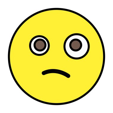 Garip duyguların düz tasarım simgesi