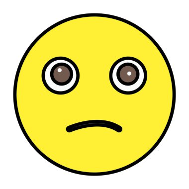 Düzenlenebilir düz bir yüz simgesi 