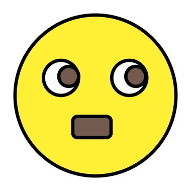 Şaşırmış ifadesiyle Emoji, şok olmuş emoji simgesi