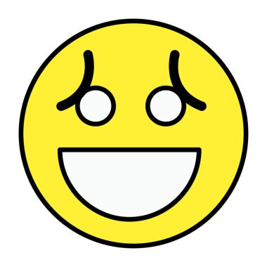 Gülen emojinin modern stil simgesi 