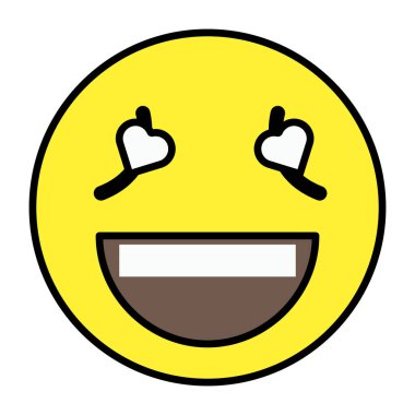 Gülümseyen ve gözyaşı döken duygusal yüz simgesi. 