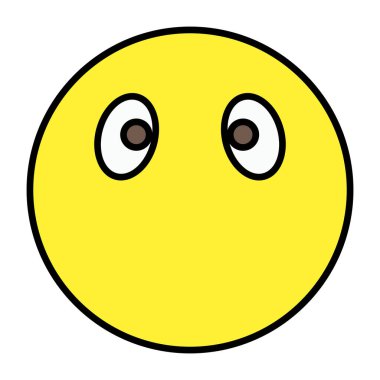 Yuvarlanan göz simgesinin düz tasarım simgesi 