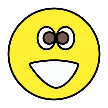 Gülen emojinin yaratıcı tasarım simgesi. 