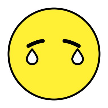 Düz tasarım duygu simgesi 