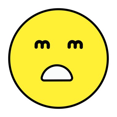 Düzenlenebilir düz bir yüz simgesi 