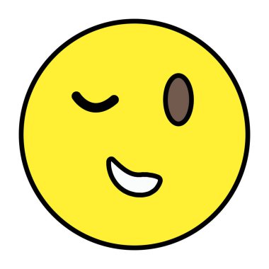 Düz tasarım duygu simgesi 