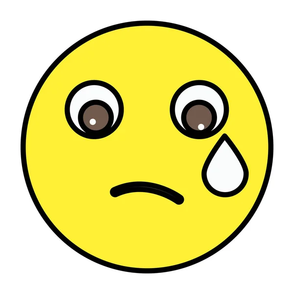 Emoji Płaczącą Płaczącą Twarzą — Wektor stockowy