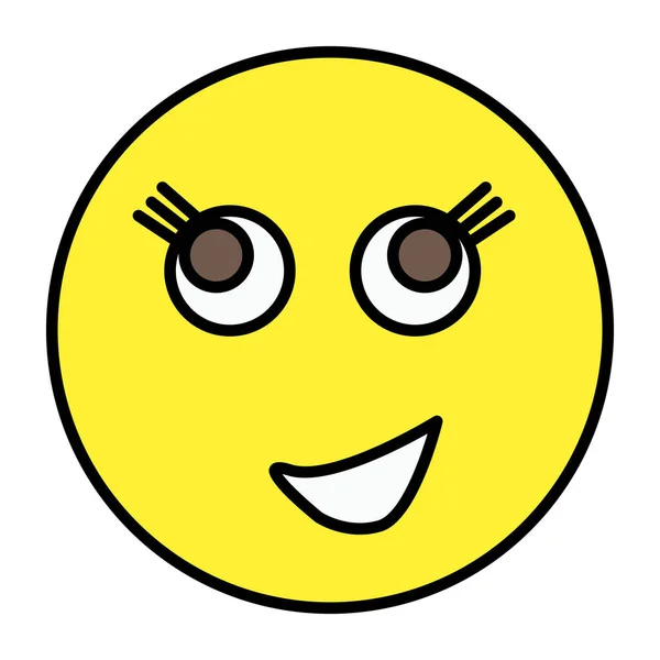 Icon Design Smirk Emoji — Stock Vector