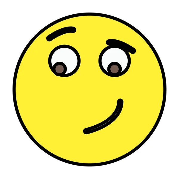 Ikon Design Smirk Emoji — Stock vektor
