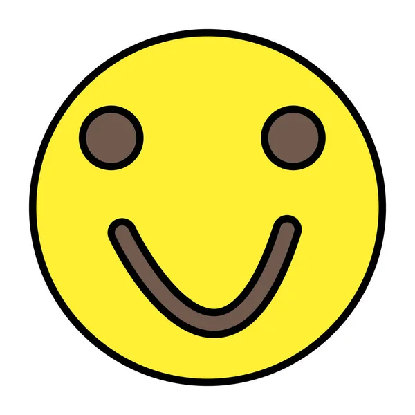 Icono Diseño Único Emoji Alegre — Vector de stock