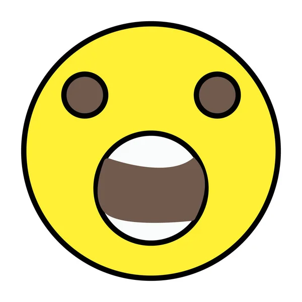 Icono Emoji Asombrado Vector Editable — Vector de stock
