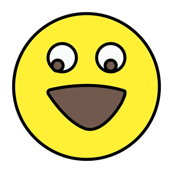 Arc Mosollyal Boldog Emoji Ikonja — Stock Vector
