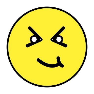 Düz tasarım duygu simgesi 