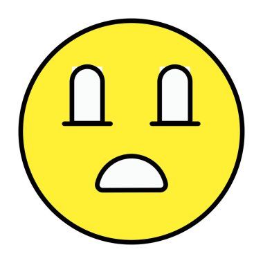 Düz tasarım duygu simgesi