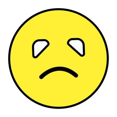 Düzenlenebilir düz bir yüz simgesi 