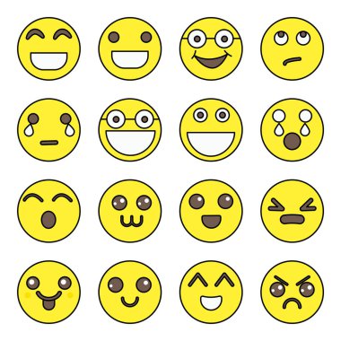 Emotag Düz Simgeler Paketi 