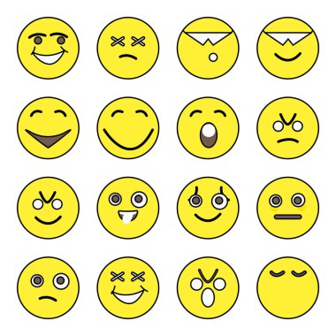 Duygusal Karakterler Paketi Simgeleri 