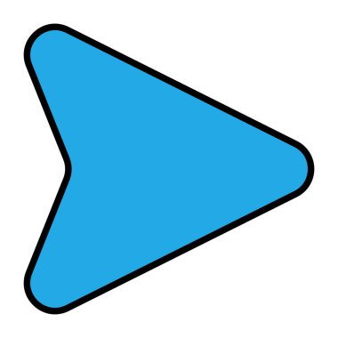 İleri okun modern biçim simgesi