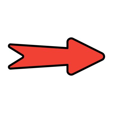 Sağ okun düzenlenebilir düz tasarımı