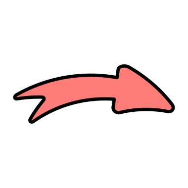 Sağ okun düzenlenebilir düz tasarımı