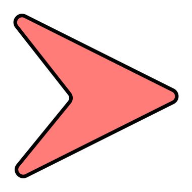 Sağ imleç okunun düzenlenebilir düz tasarımı