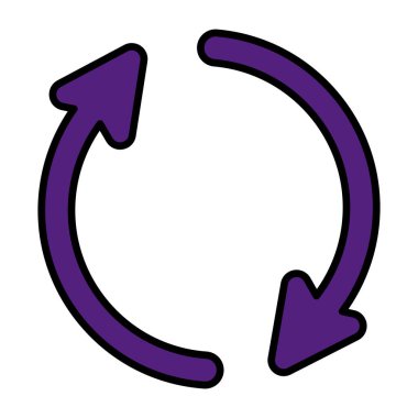 Düz tasarım ok tazeleme simgesi