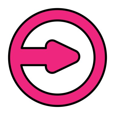 Sağ okun düzenlenebilir düz tasarımı