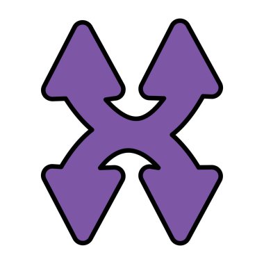 Dört Yön okundan oluşan eşsiz bir tasarım simgesi 