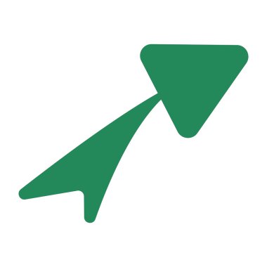 Yukarı doğru sağ köşe okunun bir simge tasarımı