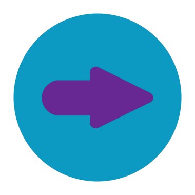 Çember sağ okun düzenlenebilir düz tasarımı