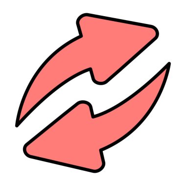 Düz tasarım ok tazeleme simgesi