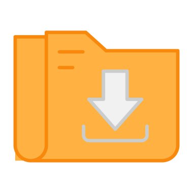 Dosya dosyası, dizin indirme konsepti aşağı ok