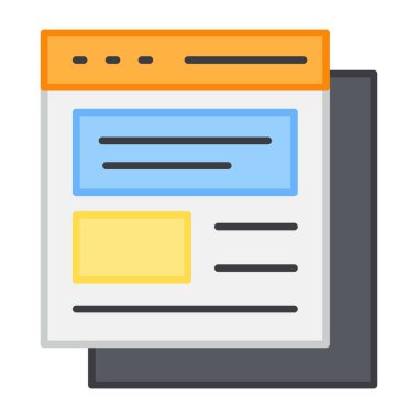 Web düzeninin modern tasarım simgesi 