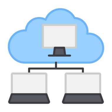 Bulut sistemi ağının modern bir simgesi 