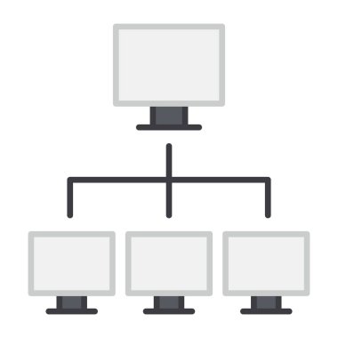 Ian ağının konseptini belirten bilgisayar bağlantıları 