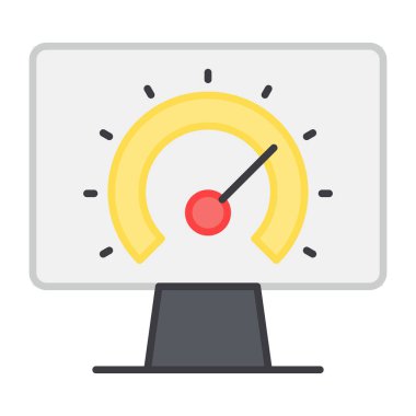 İçerideki hız göstergesi, sistem hız simgesi konsepti 