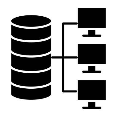 Moda tasarımında veritabanı ağ simgesi 