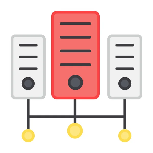 Icona Design Moderno Del Rack Server Condivisione — Vettoriale Stock