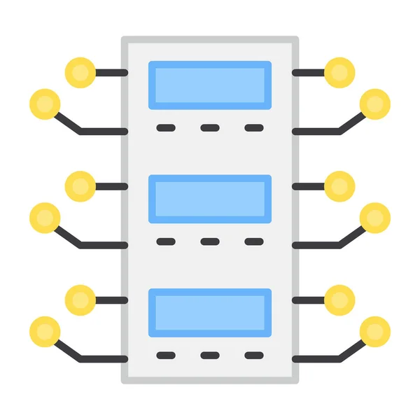Icona Del Design Moderno Del Rack Del Server Dati — Vettoriale Stock