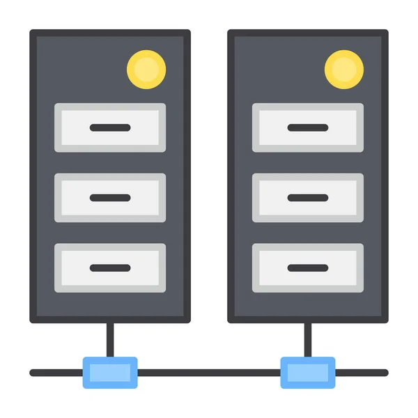 Icona Del Design Moderno Della Rete Server Dati — Vettoriale Stock