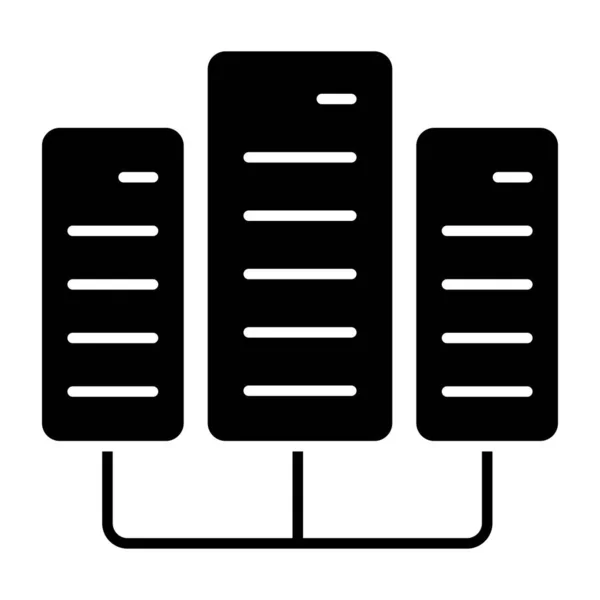 网络服务器机架的现代设计图标 — 图库矢量图片