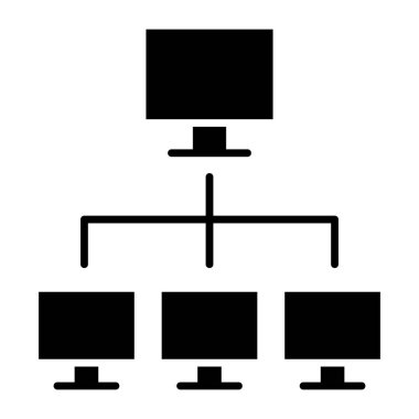 Ian ağının konseptini belirten bilgisayar bağlantıları 