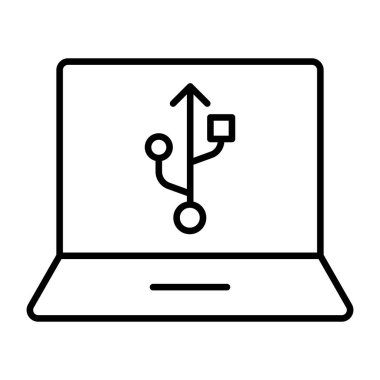 Bağlantı portunun moda tasarım simgesi 