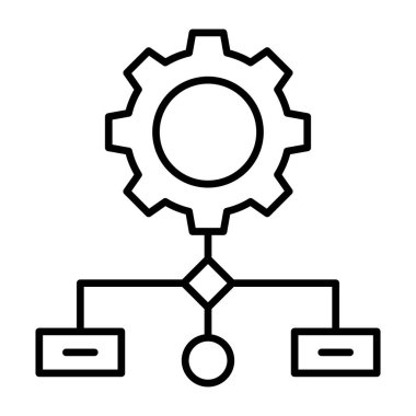 Ağ ayarlarının modern biçim simgesi 