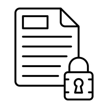 Asma kilitli katlanmış kağıt, güvenli dosyanın doğrusal tasarımı