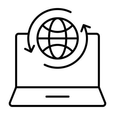 Ağ güncellemesinin yaratıcı tasarım simgesi 