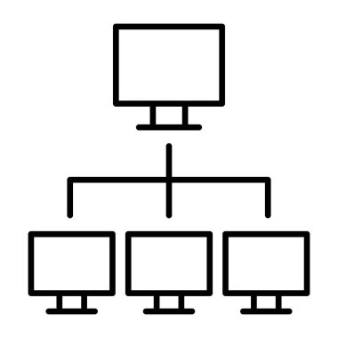 Ian ağının konseptini belirten bilgisayar bağlantıları 