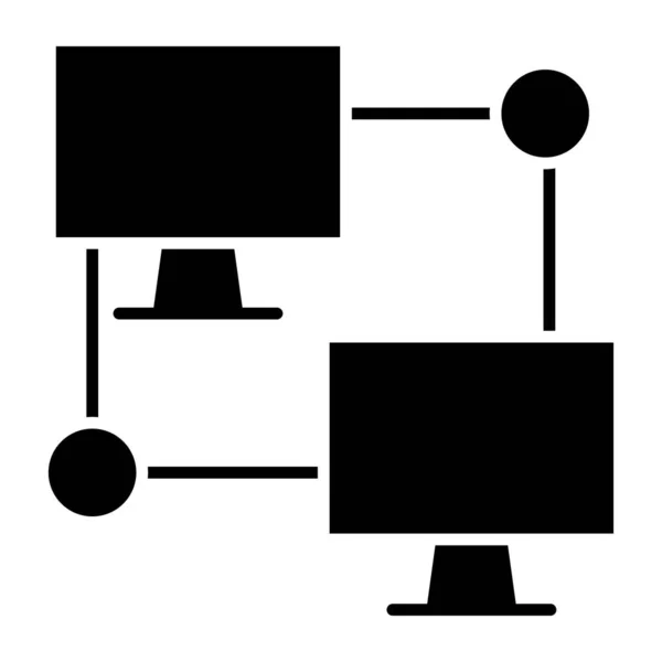 接続デバイスの概念を示すコンピュータ接続 — ストックベクタ